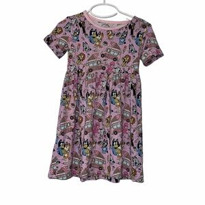 Oak & Ollie  Bluey Bingo pink bamboo back to school twirl dress 3T